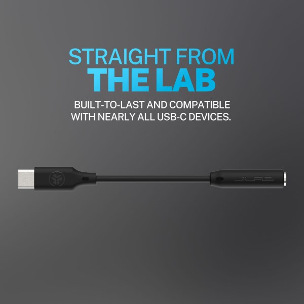 Black Jlab USB-C to 3.5 Adapter Accessories | G921H0XN3Su
